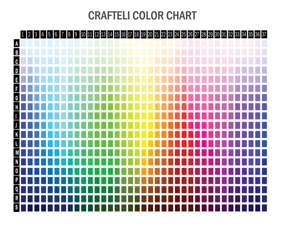 sublimation printing color chart, crafteli